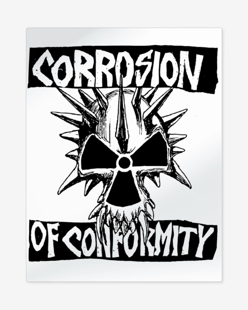 Print metalico Blanco de Corrosion of Conformity SB