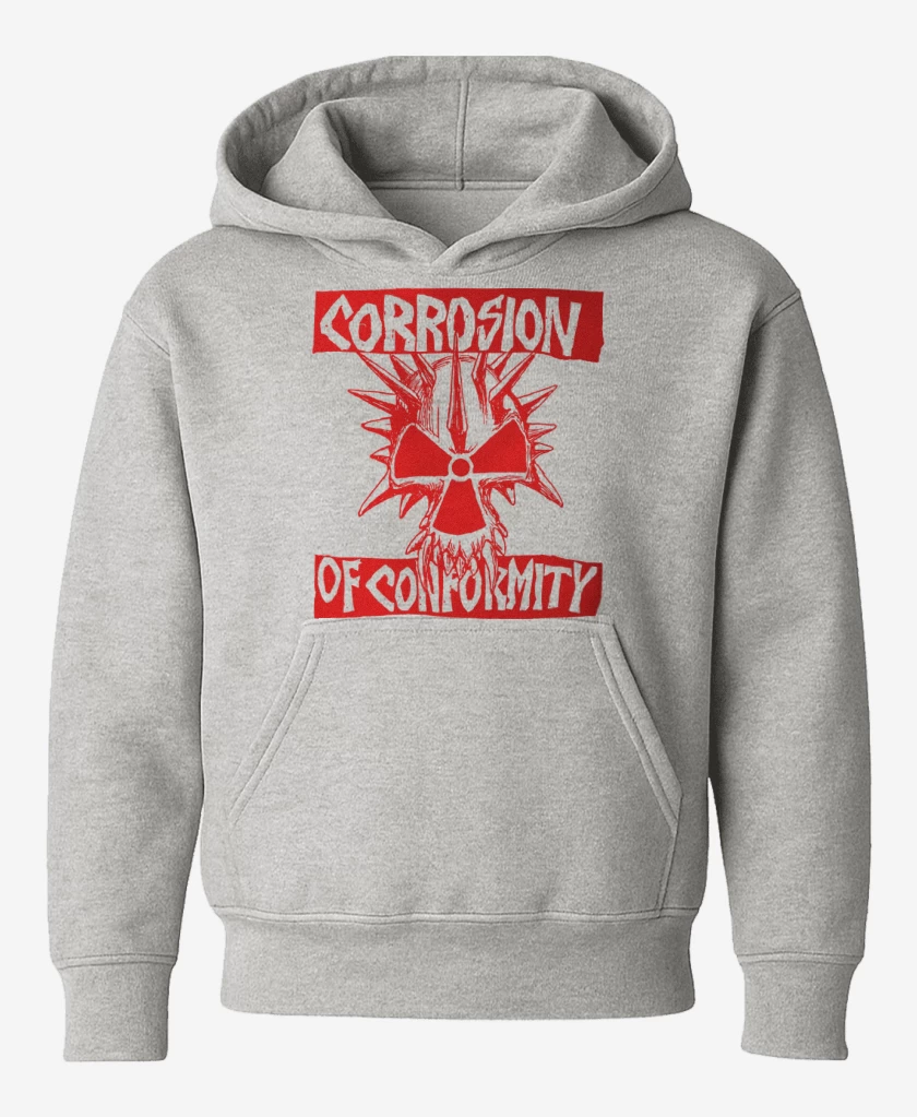 Poleron de niño Gris Melange de Corrosion of Conformity Rojo