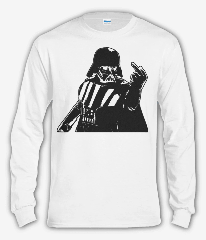 Polera manga larga Blanco de Darth Fucker
