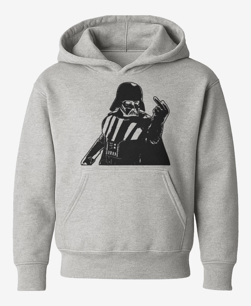 Poleron de niño Gris Melange de Darth Fucker