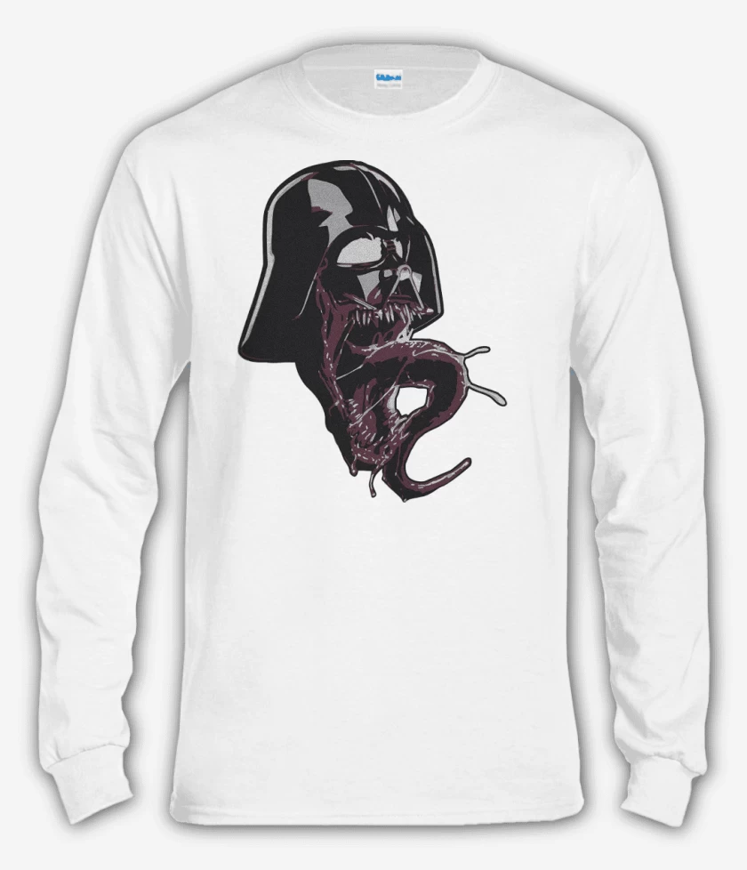 Polera manga larga Blanco de Darth Venom