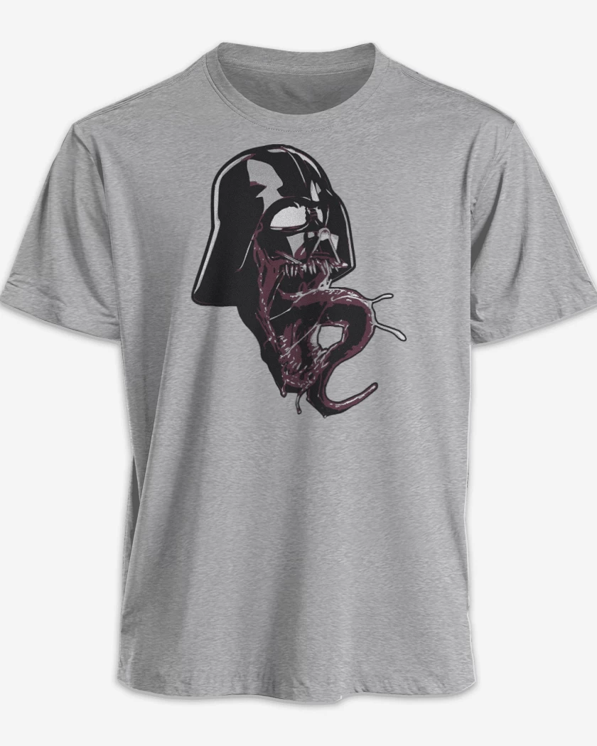 Polera premium Gris Melange de Darth Venom