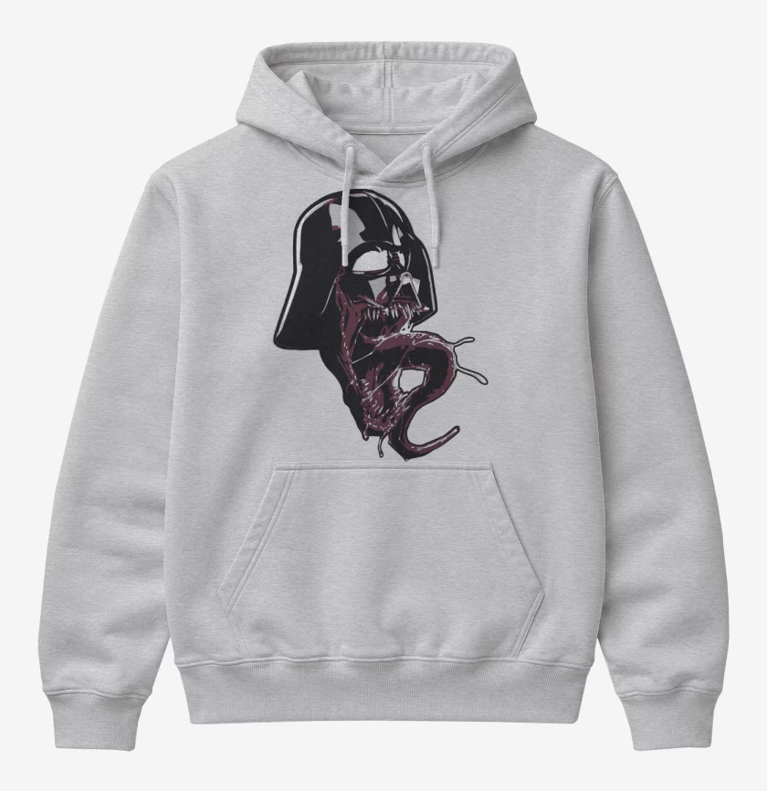 Poleron Canguro básico Gris Melange de Darth Venom