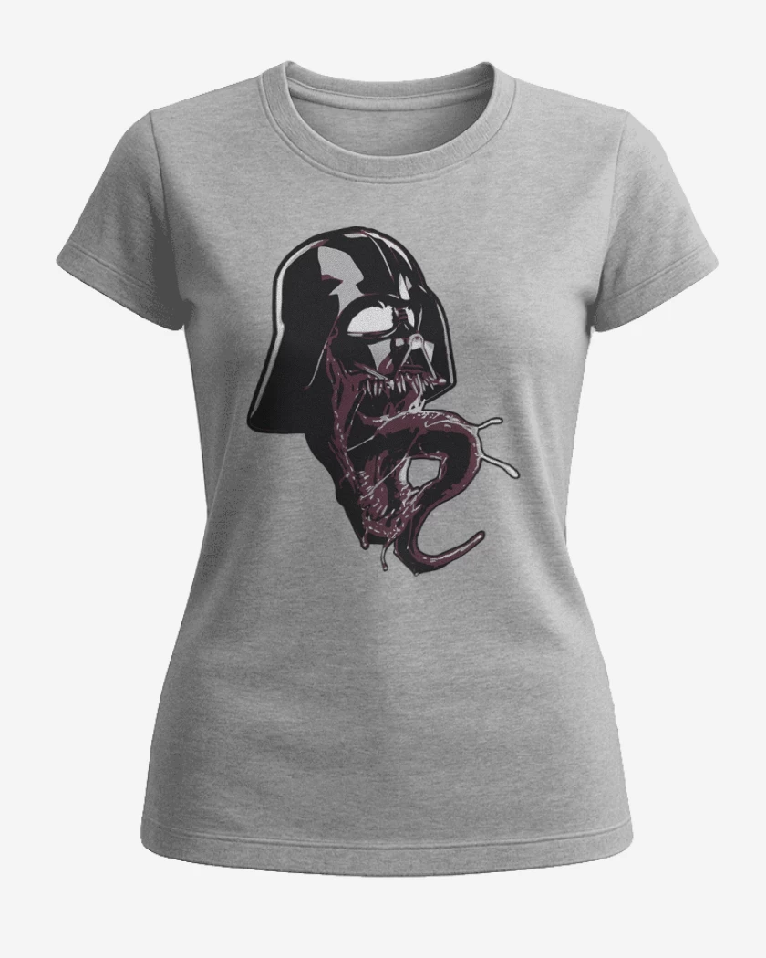 Polera de Mujer Gris Melange de Darth Venom