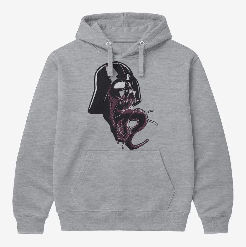 Polerón Canguro Gris Melange de Darth Venom