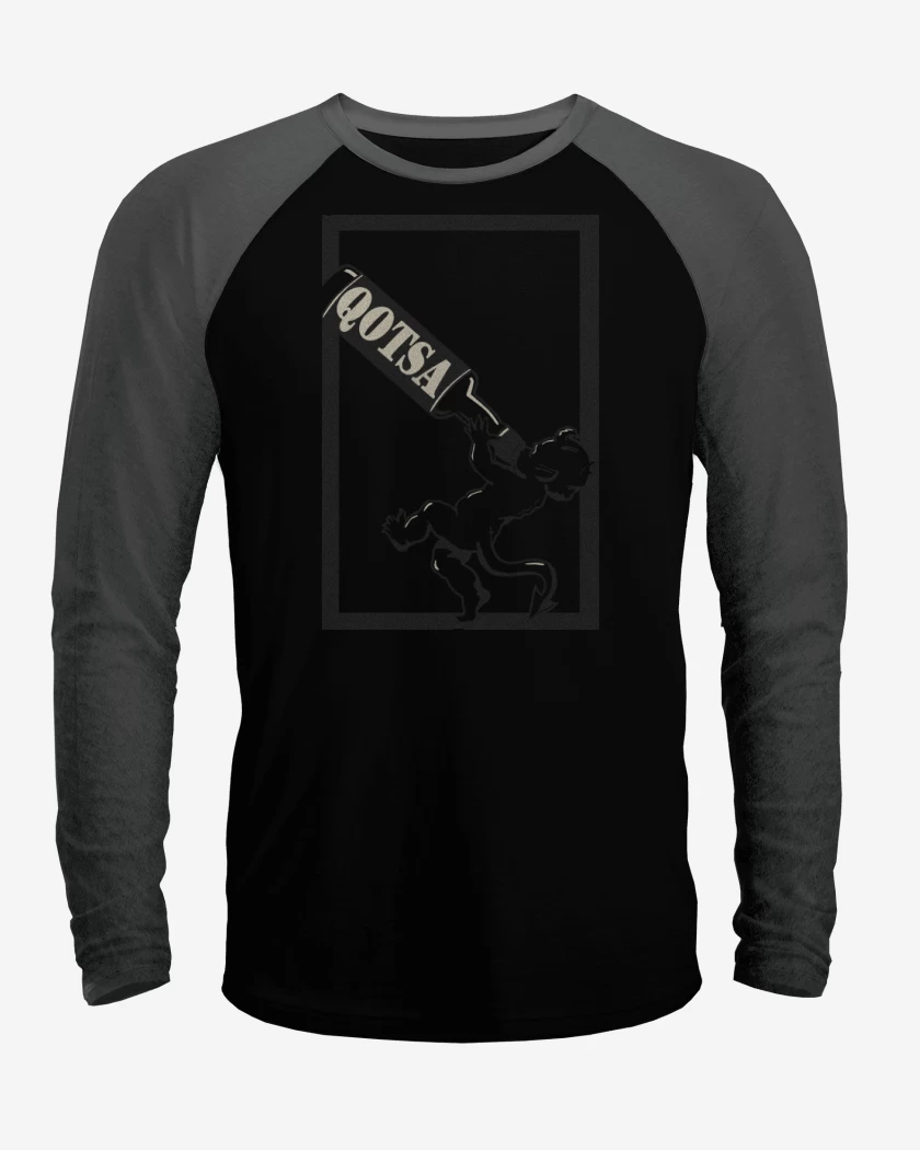 Polera Raglan Negro / Negro Heather de QOTSA