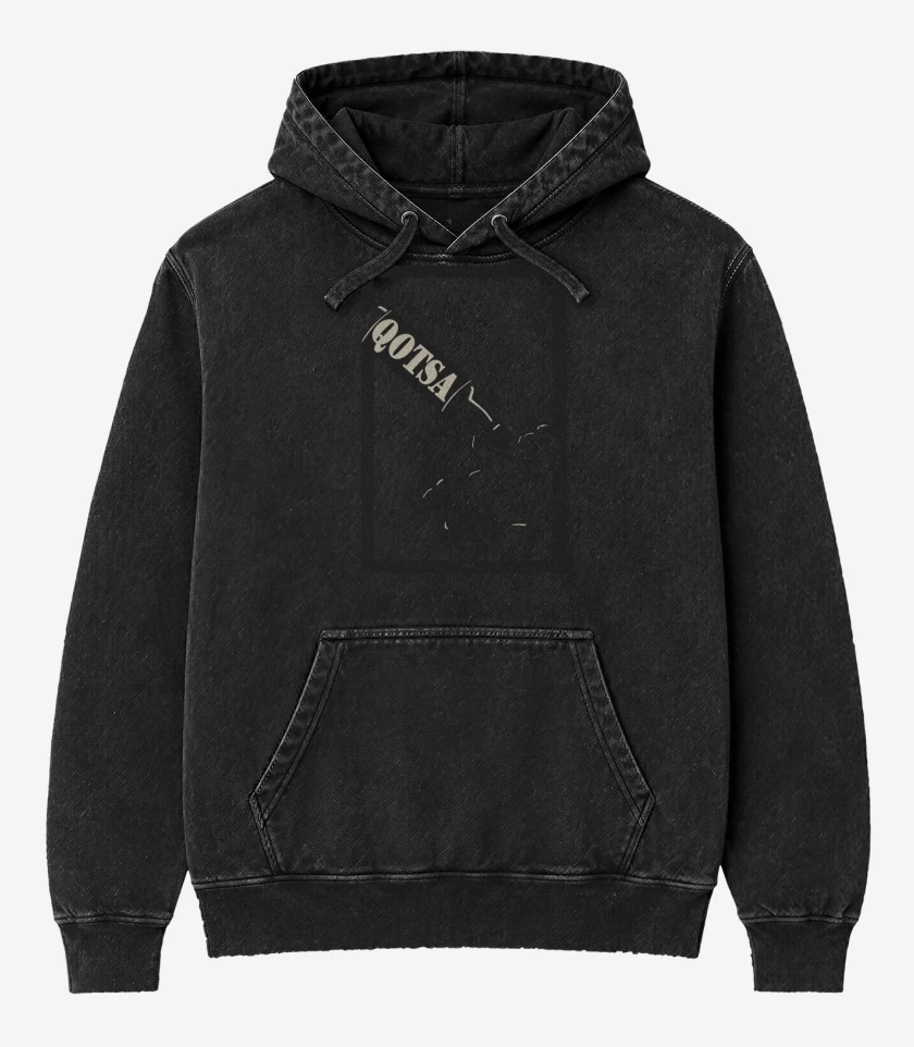 Poleron Canguro Acid Wash Negro de QOTSA