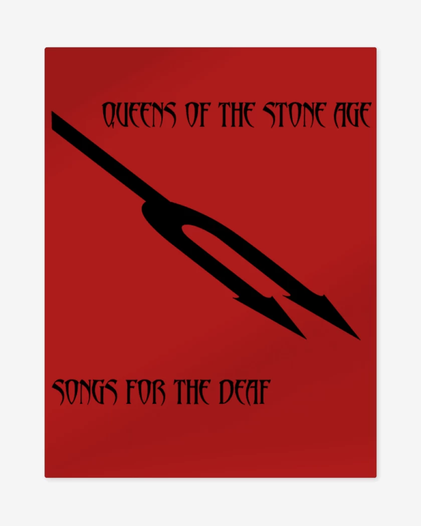 Print metalico Rojo de Songs for the deaf