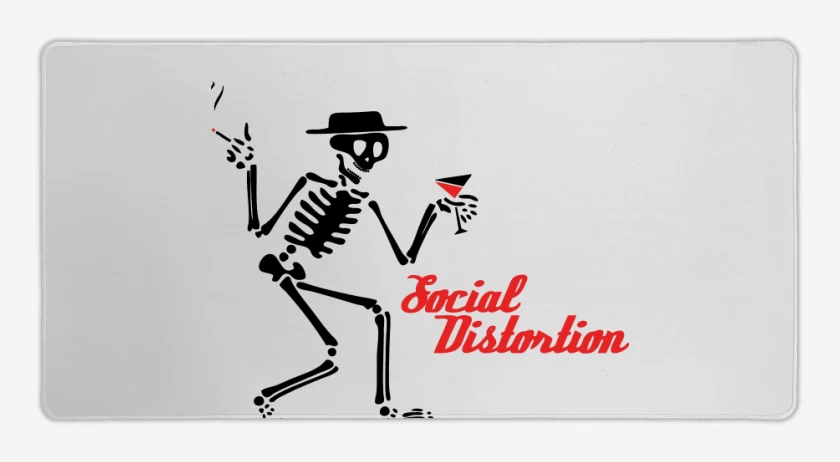Mouse pad Gamer Blanco de Social Distortion