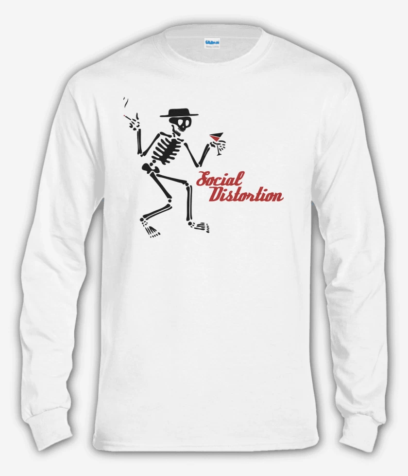 Polera manga larga Blanco de Social Distortion