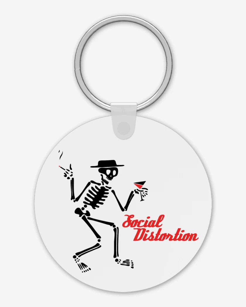 Llavero Blanco de Social Distortion