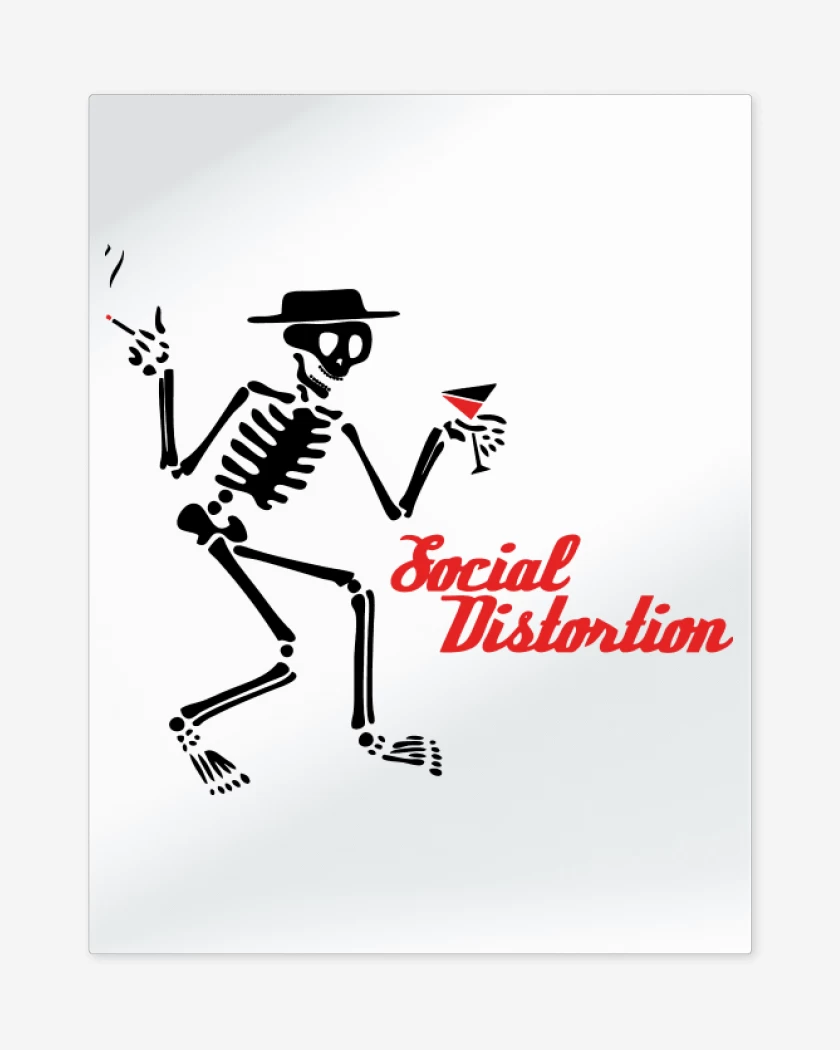 Print metalico Blanco de Social Distortion