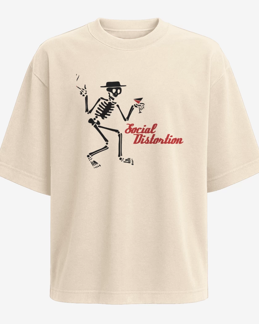 Polera Oversize Beige de Social Distortion
