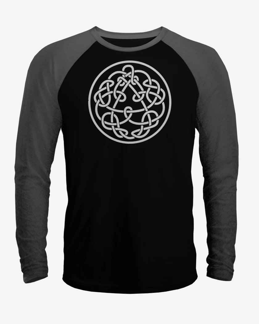 Polera Raglan Negro / Negro Heather de King Crimson Discipline 