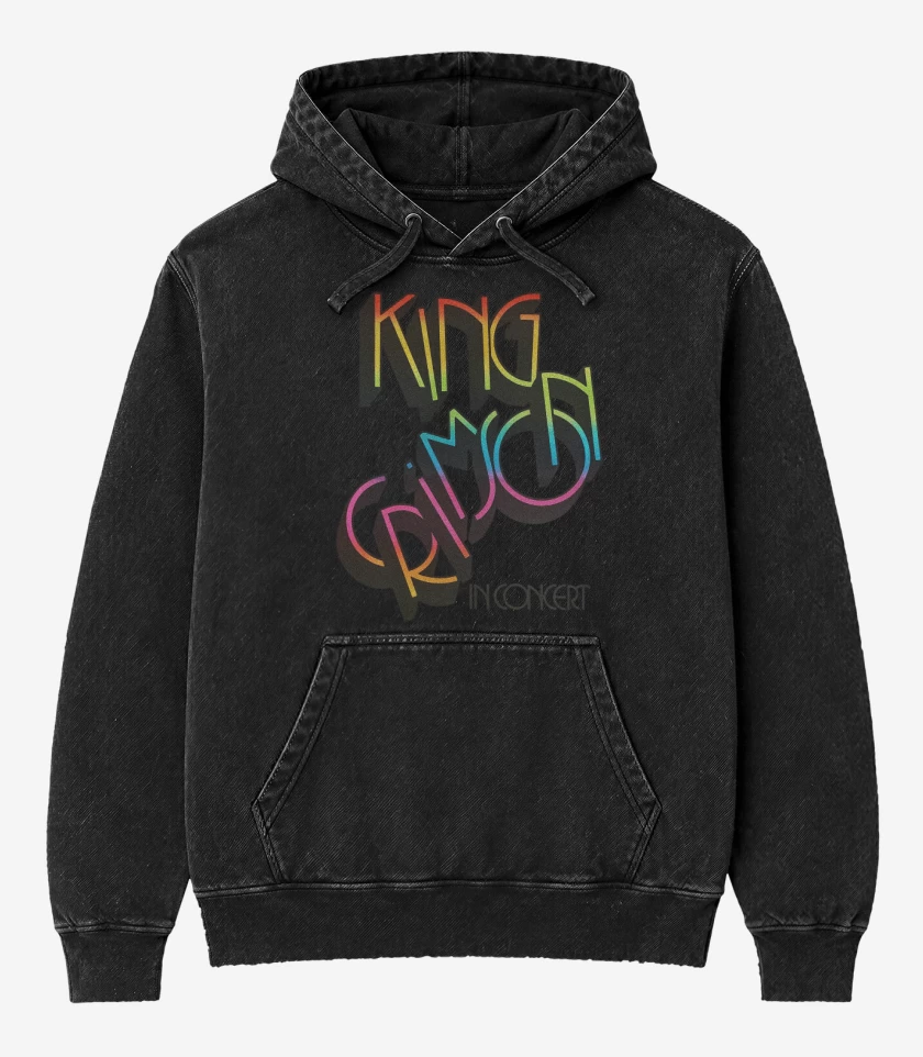 Poleron Canguro Acid Wash Negro de King Crimson In Concert
