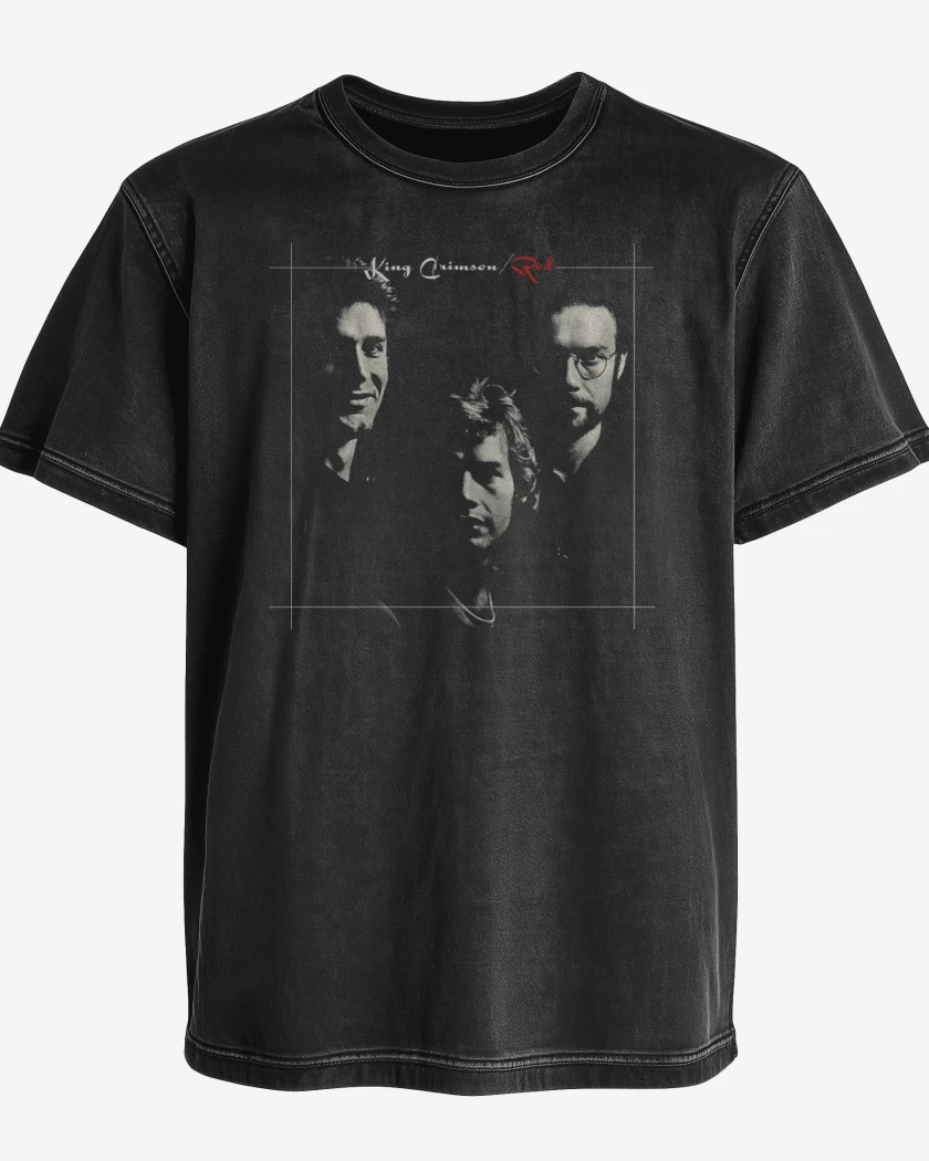 Polera desgastada Negro de King Crimson Red