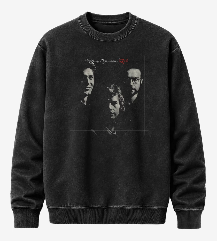Poleron Polo Acid Wash Negro de King Crimson Red