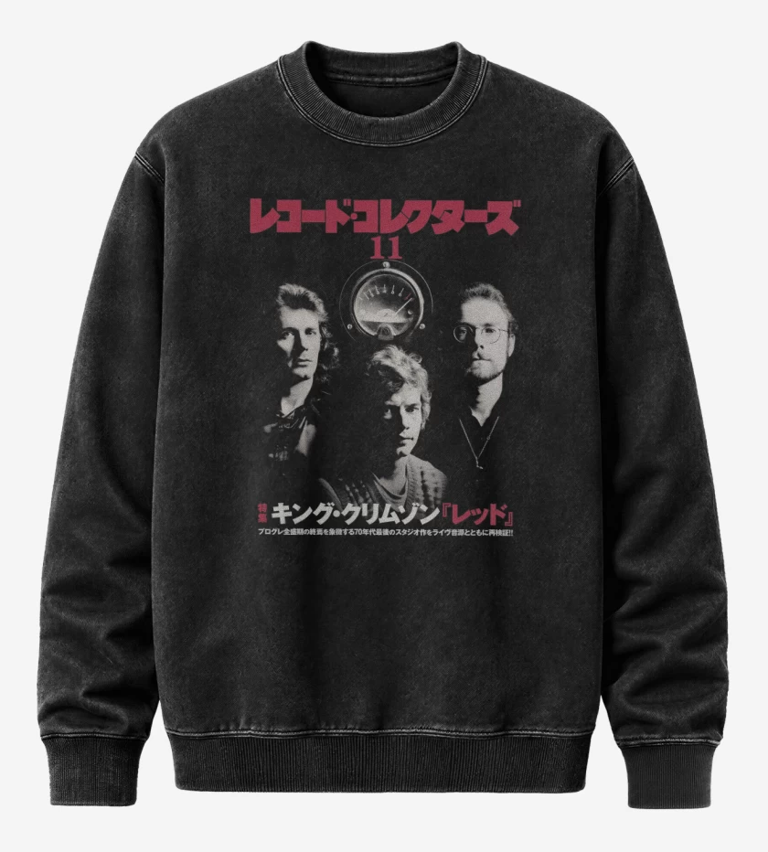 Poleron Polo Acid Wash Negro de King Crimson Jap
