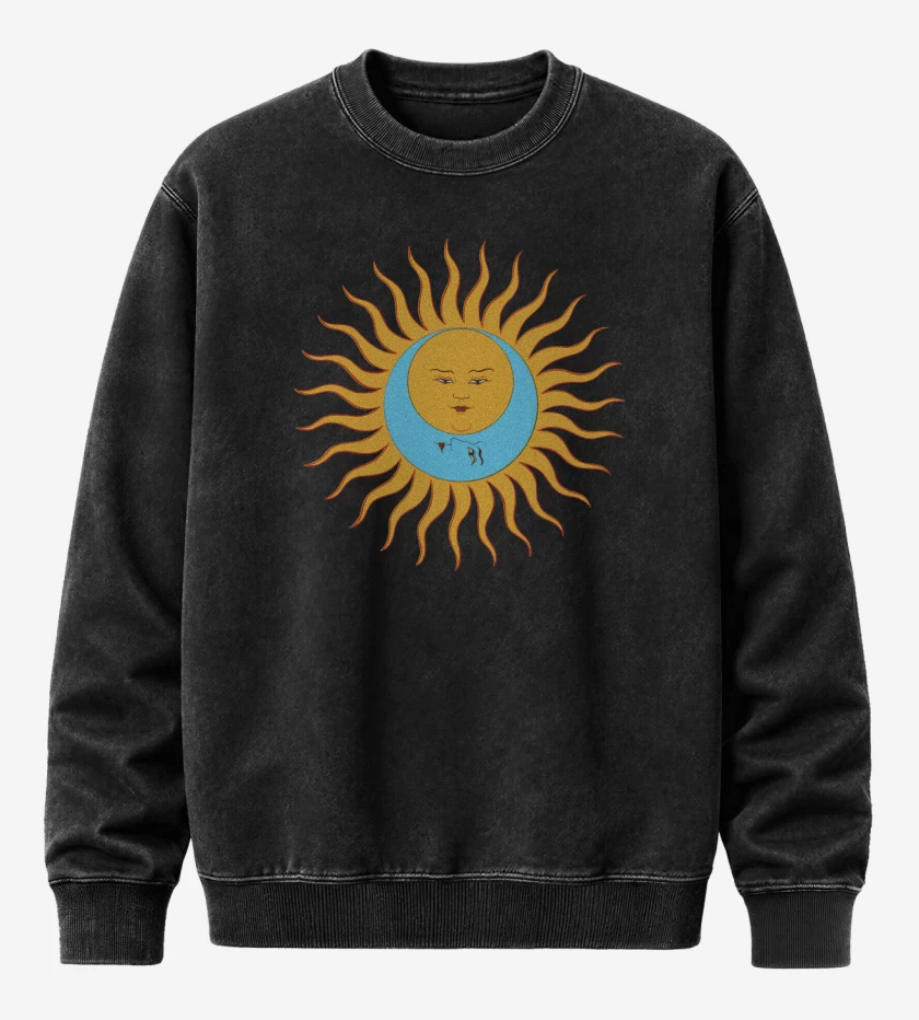 Poleron Polo Acid Wash Negro de King Crimson Sol
