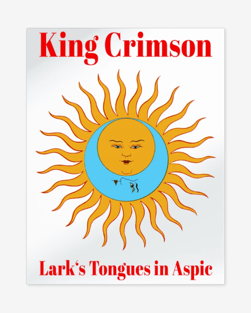 Print metalico King Crimson Larks Tongues in Aspic