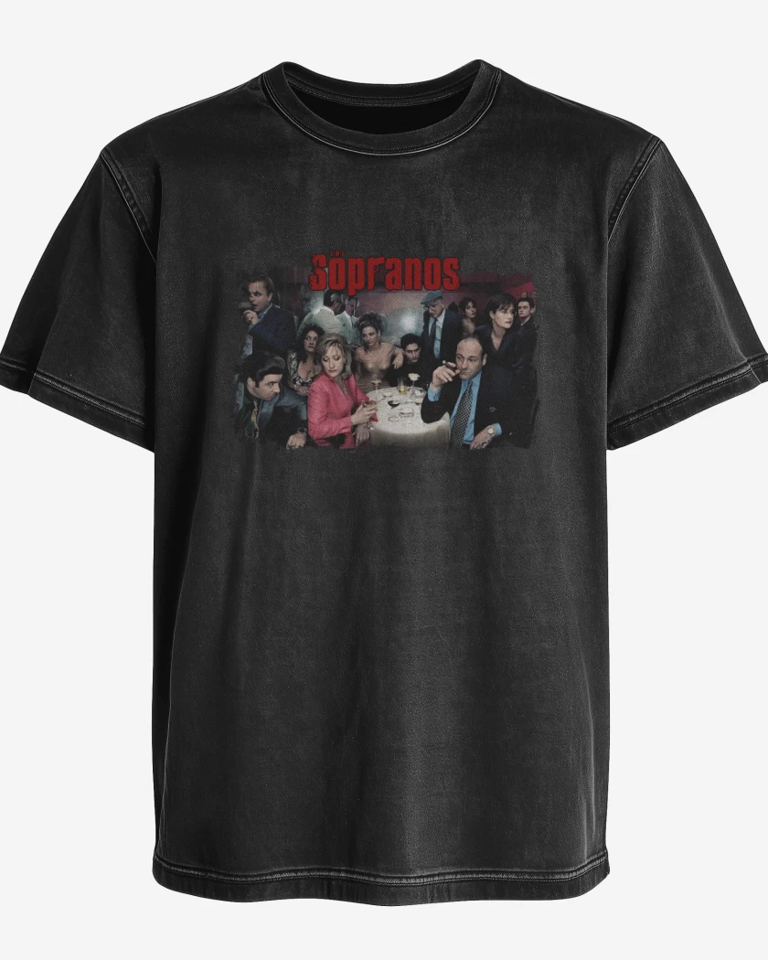 Polera desgastada Negro de The Sopranos 2