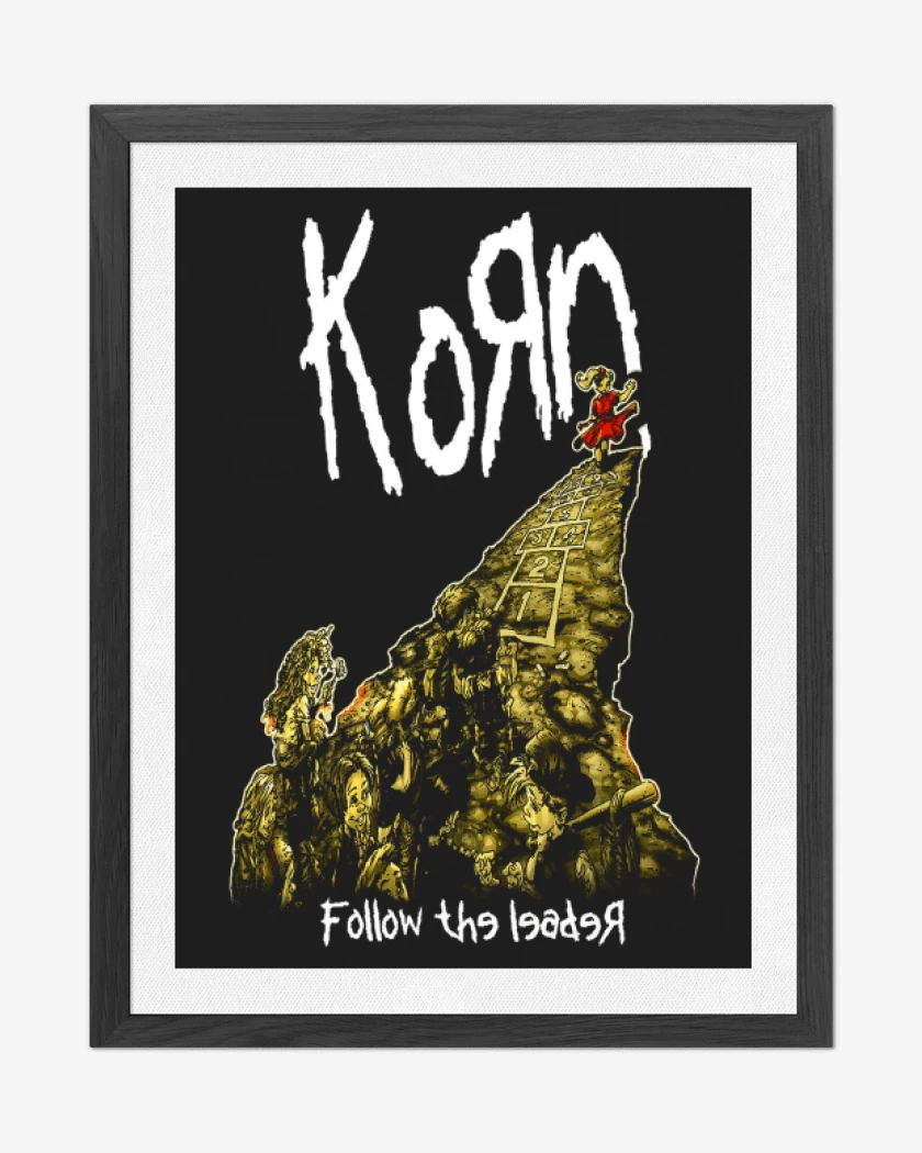 Cuadro decorativo Negro de Korn Follow the Leader
