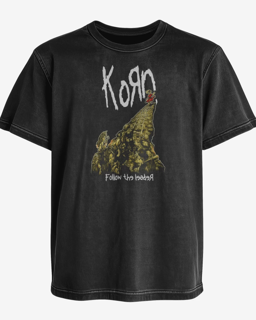 Polera desgastada Korn Follow the Leader
