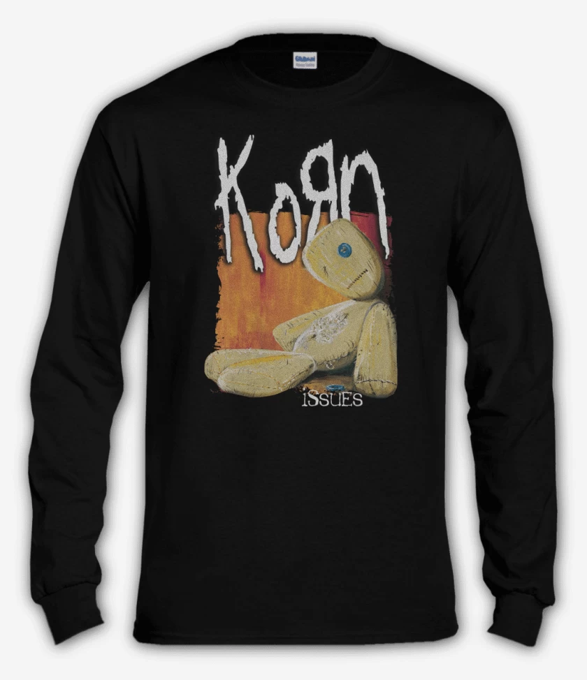 Polera manga larga Negro de Korn Issues