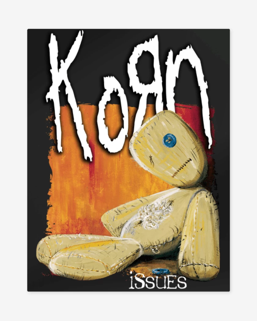 Print metalico Negro de Korn Issues