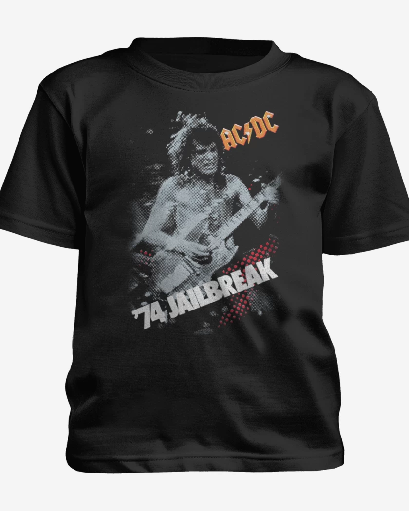 Polera de niño Negro de AC DC Jailbreak