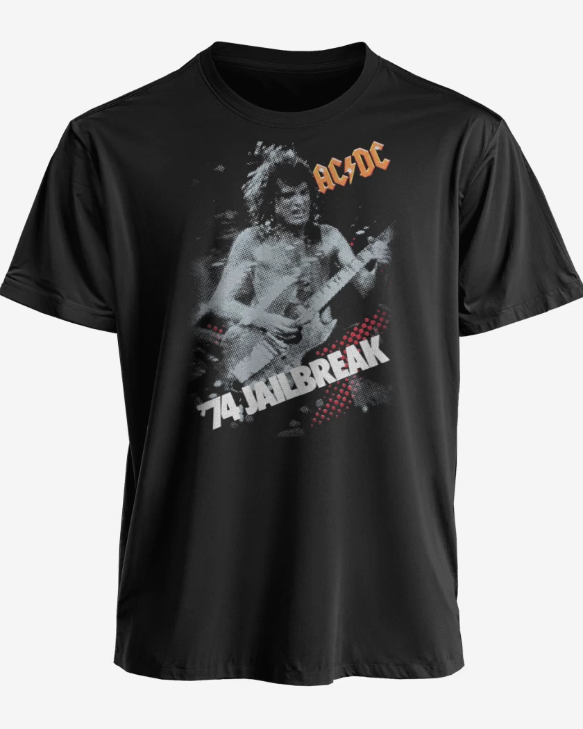 Polera premium Negro de AC DC Jailbreak