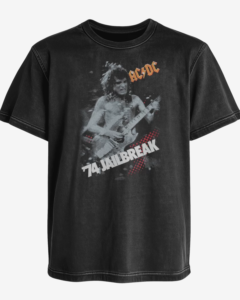 Polera desgastada AC DC Jailbreak