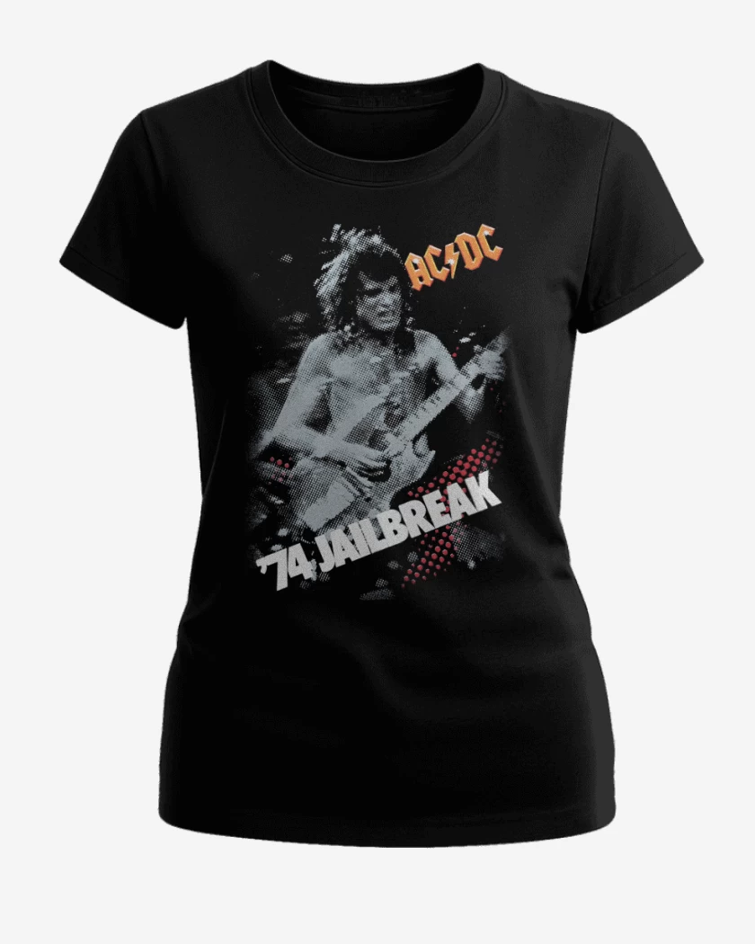Polera de Mujer Negro de AC DC Jailbreak