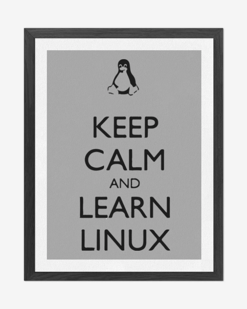 Cuadro decorativo Keep calm linux