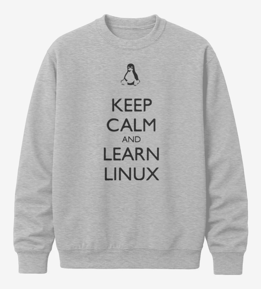 Poleron polo Gris Melange de Keep calm linux
