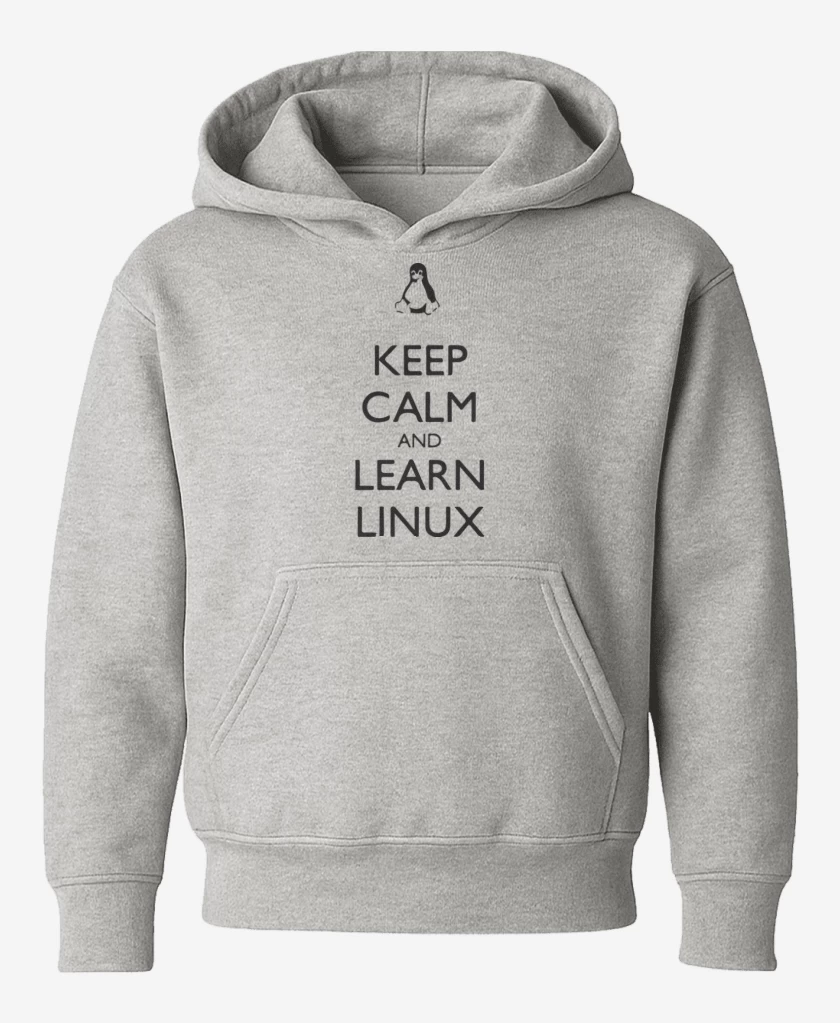 Poleron de niño Gris Melange de Keep calm linux