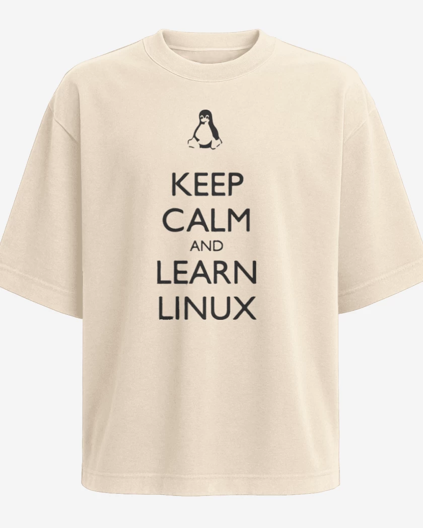 Polera Oversize Beige de Keep calm linux