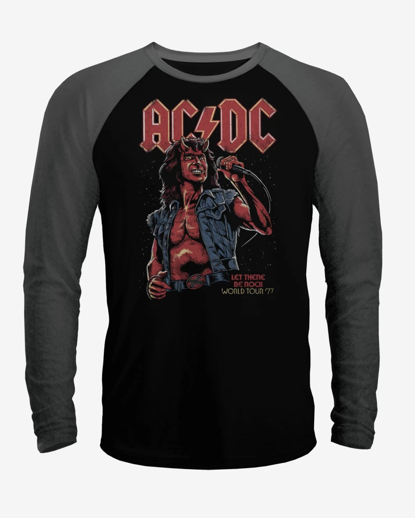 Polera Raglan AC DC Bon Scott Diablo