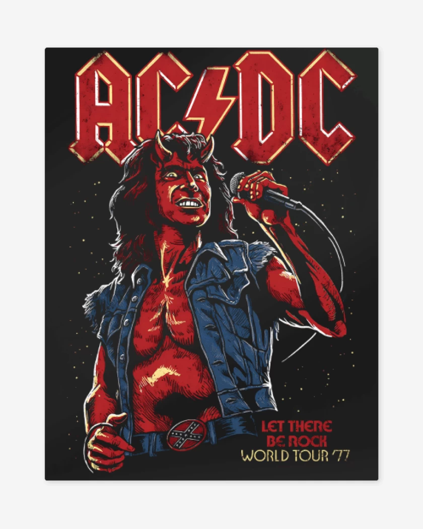 Print metalico AC DC Bon Scott Diablo