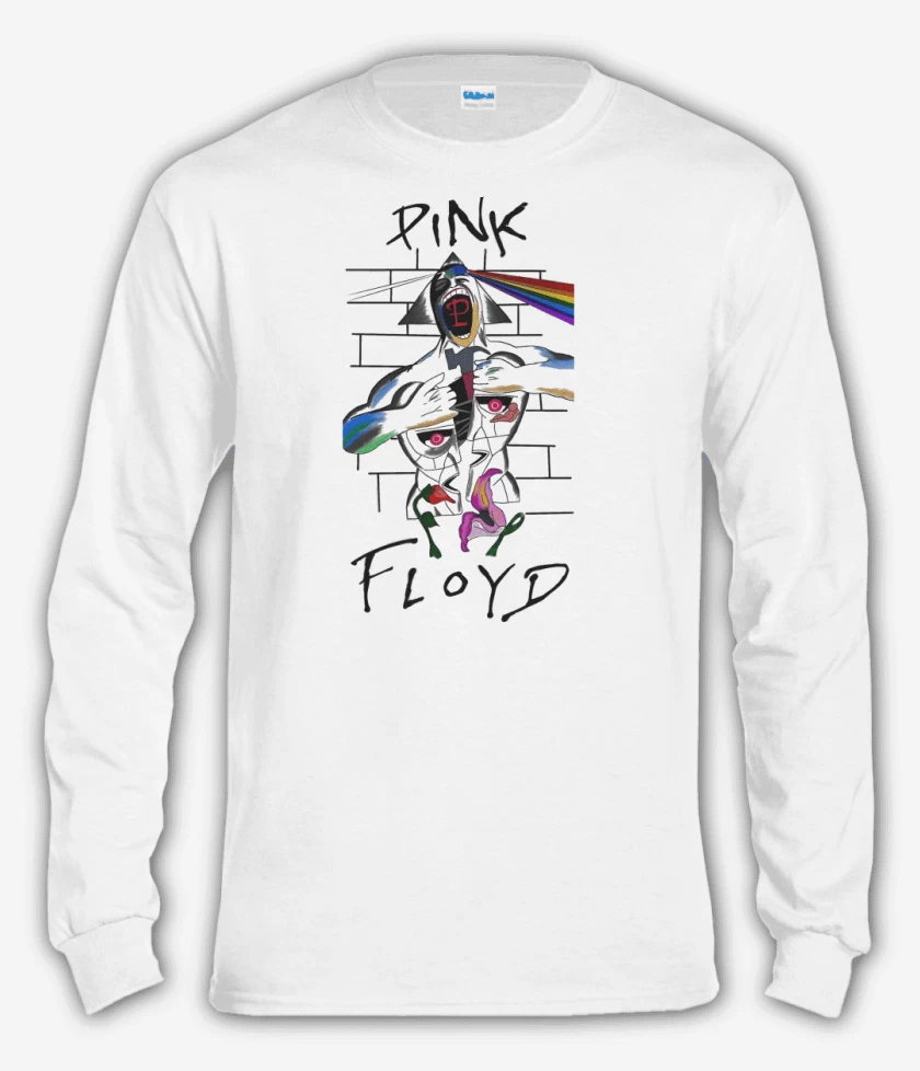 Polera manga larga Blanco de Pink Floyd Floyd