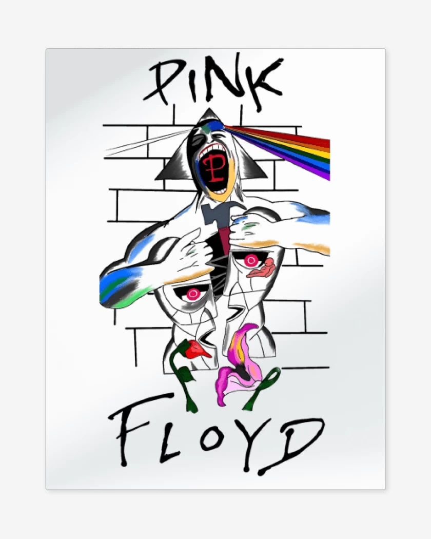 Print metalico Blanco de Pink Floyd Floyd
