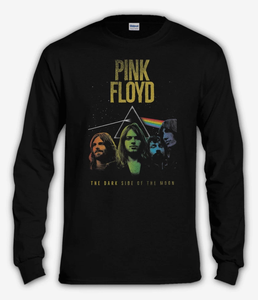 Polera manga larga Negro de Dark Side of Pink Floyd