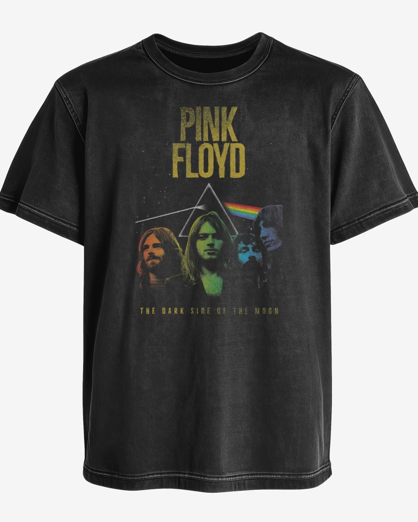 Polera desgastada Dark Side of Pink Floyd