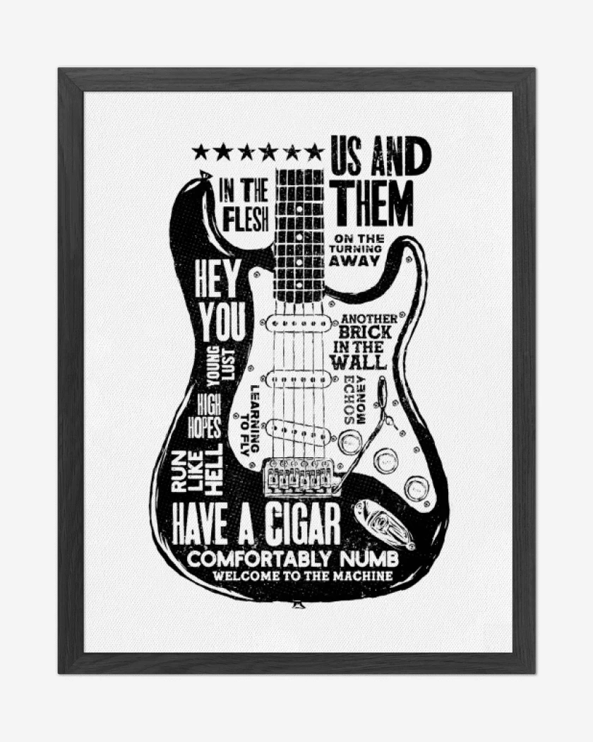 Cuadro decorativo Gilmour Guitar