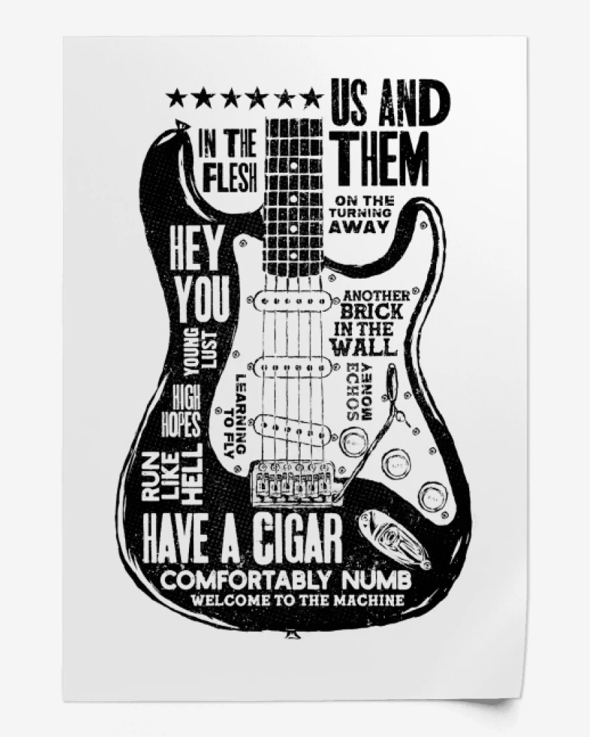 Print Gilmour Guitar