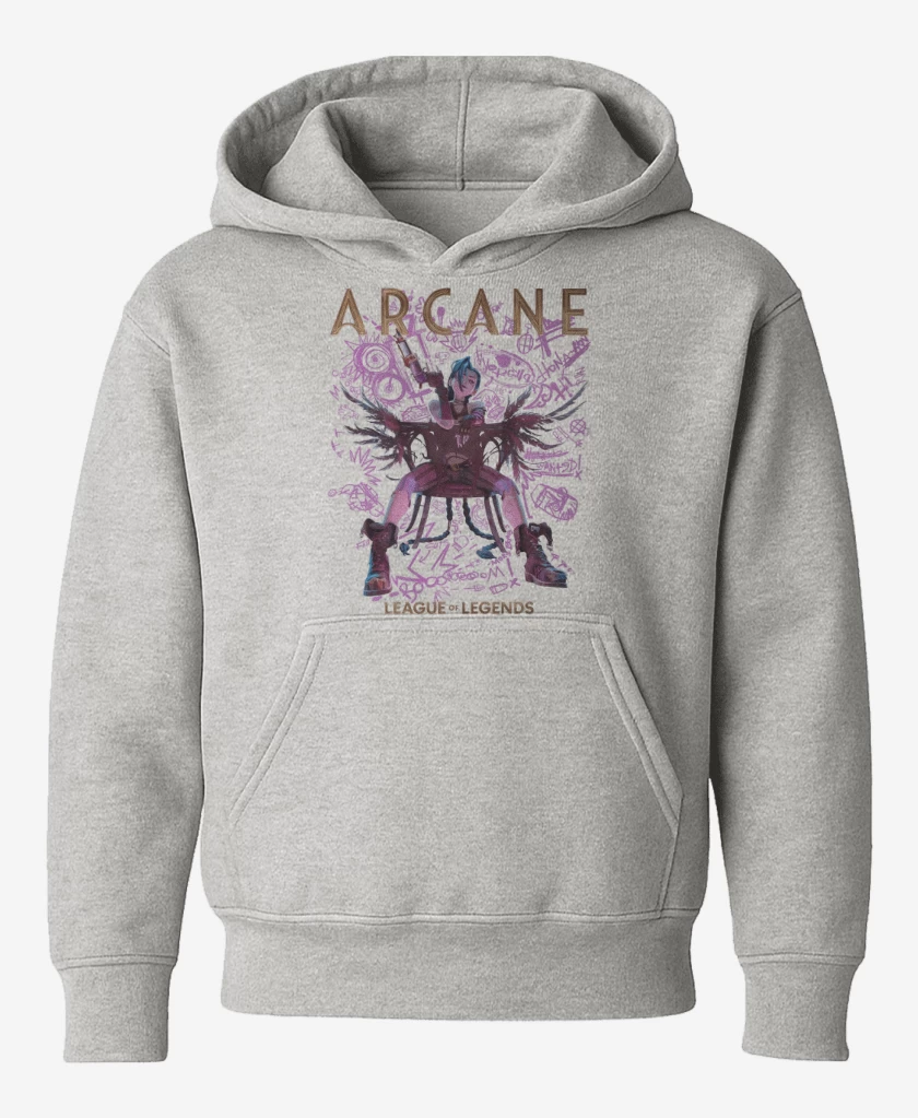 Poleron de niño Gris Melange de Arcane Jynx