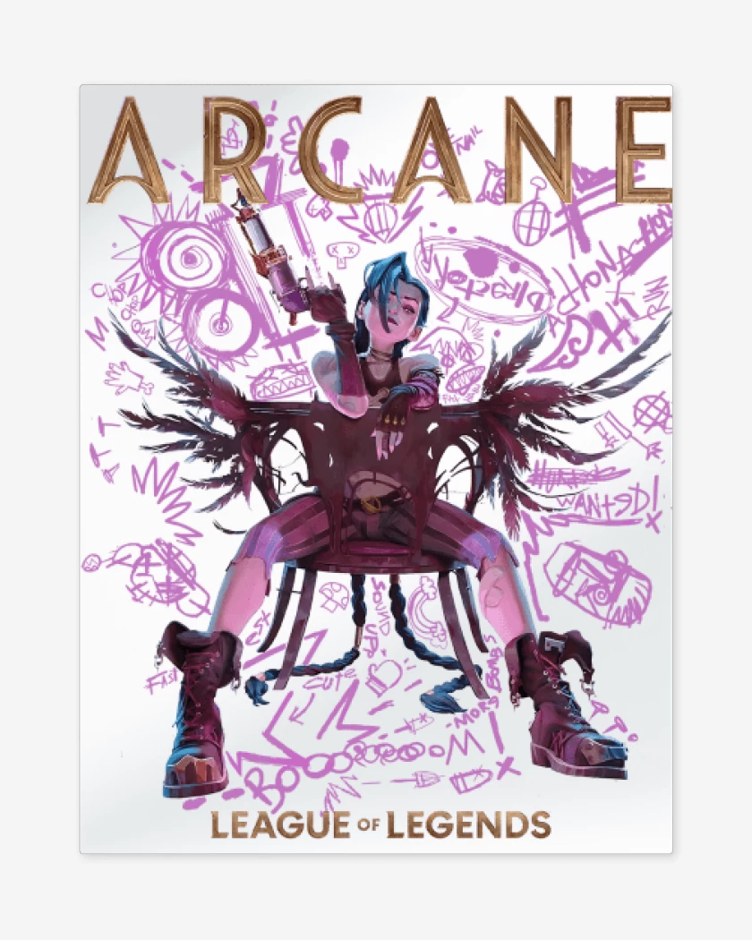 Print metalico Blanco de Arcane Jynx