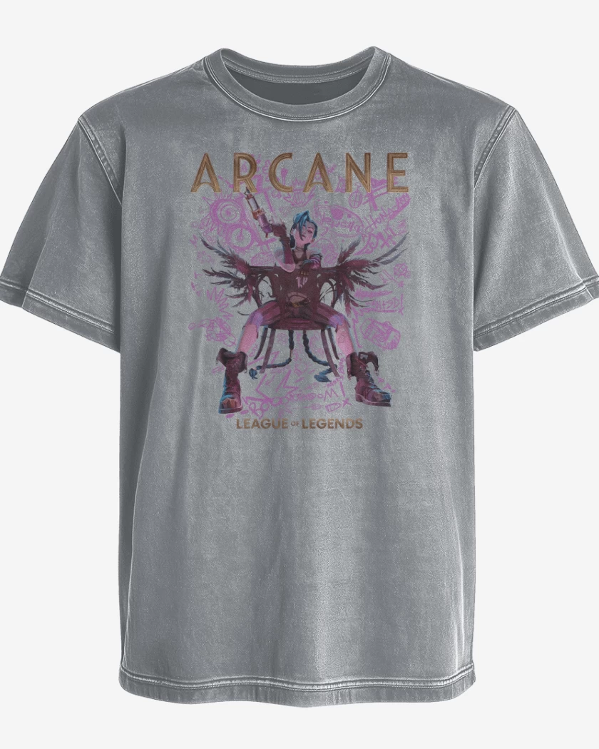 Polera desgastada Arcane Jynx