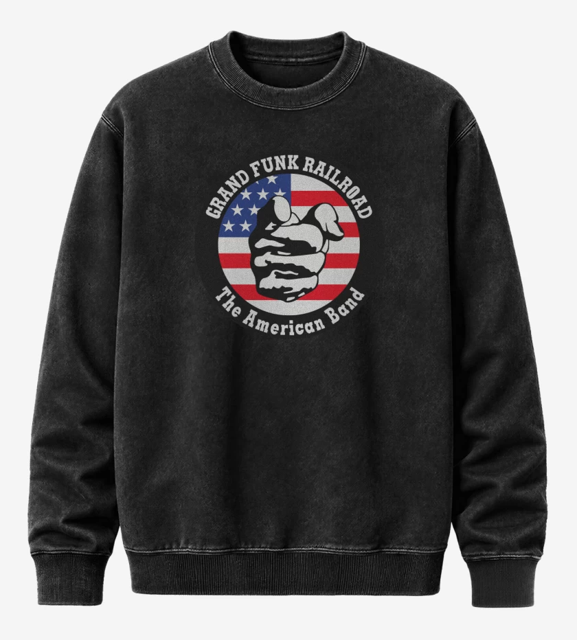 Poleron Polo Acid Wash Negro de GF The American Band