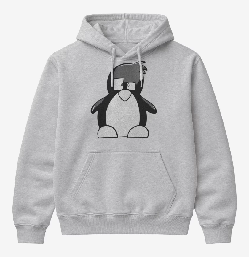 Poleron Canguro básico Gris Melange de Linux